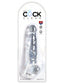 King Cock - Dildo 8 po Avec Testicules - Transparent