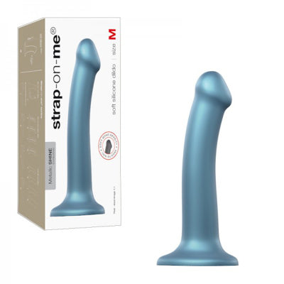 Strap-on-me - Dildo Mono-Densité Semi-Réaliste - Moyen - Bleu Canard