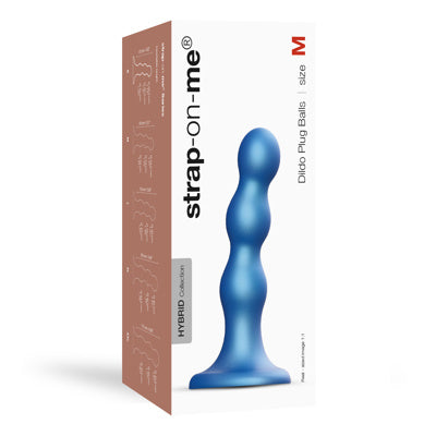 Strap-on-me - Dildo Plug Balls - Moyen Bleu