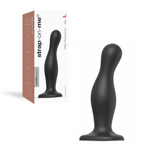 Strap-on-me - Dildo Plug Curvy - Grand Noir