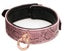 Spartacus - Collier & Laisse Cuir - Serpent Rose