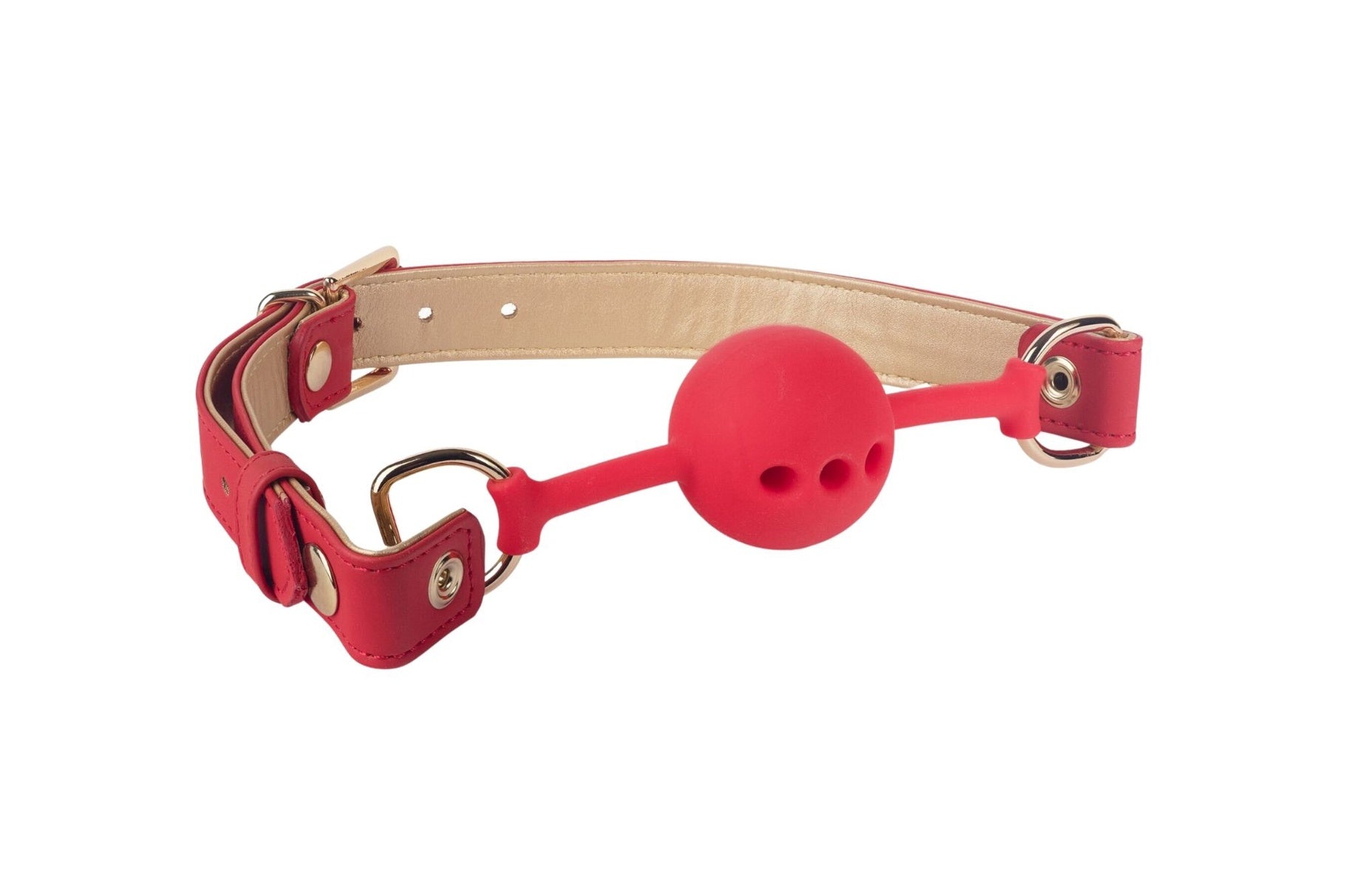 Spartacus - Bloque Bouche Silicone - Rouge/Or