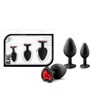 Luxe - Bling Plugs - Noir &amp; Rouge