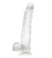 Adore U - Luke Dildo 12po Avec Testicules - Transparent