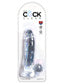 King Cock - Dildo 7 po Avec Testicules - Transparent