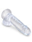 King Cock - Dildo 7 po Avec Testicules - Transparent