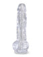 King Cock - Dildo 8 po Avec Testicules - Transparent